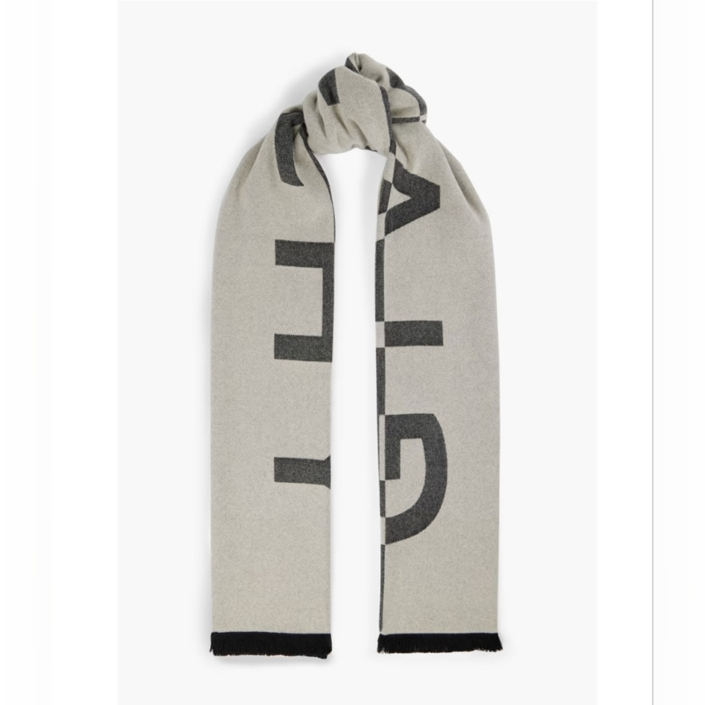 GIVENCHY Jacquard Logo Cashmere Blend Scarf, Retail $950 - Picture 3 of 10